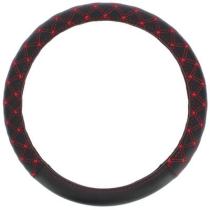 SUMEX 2505079 - funda de volante piel negra hilo rojo 37-38 cm