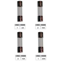 SUMEX 3505122 - 6 unidades  fusibles cristal variados